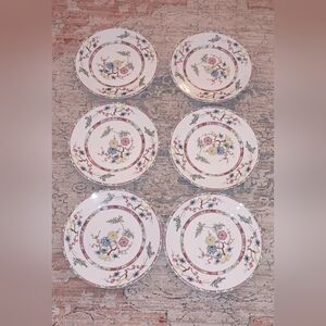 Rare Limoges by Jammet Seignolles  Singapore Asian Peony Tree Plates